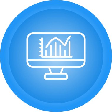 İstatistikler grafik simgesi. vektör illüstrasyonu