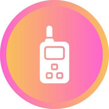 Acil durum radyo simgesi, web basit illüstrasyon