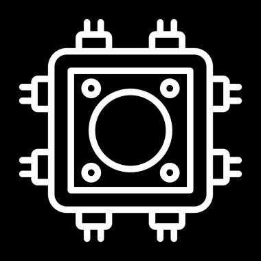 Kablo bezi. Web simgesi basit illüstrasyon