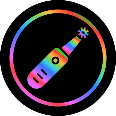 Elektrikli diş fırçası web simgesi, vektör illüstrasyonu