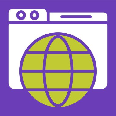Web tarayıcı simgesi, vektör illüstrasyonu basit tasarım