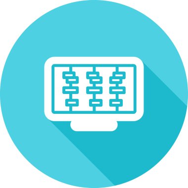 Zaman Çizgisi Web simgesi vektör çizimi