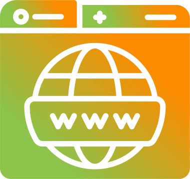 Web sitesi simgesi, vektör illüstrasyonu basit tasarım