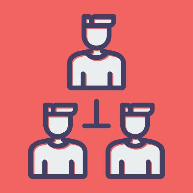 organizasyon web simgesi vektör illüstrasyonu