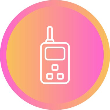 Acil durum radyo simgesi, web basit illüstrasyon