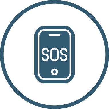 Acil Telefon simgesi, vektör illüstrasyonu