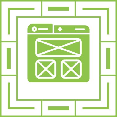 Ui Tasarım simgesi, web sitesi tasarımı ve vektör illüstrasyonu