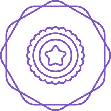 Rozet web simgesi, basit vektör illüstrasyonu