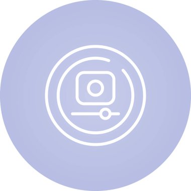 Video Kayıt Çemberi Simgesi, vektör illüstrasyonu 