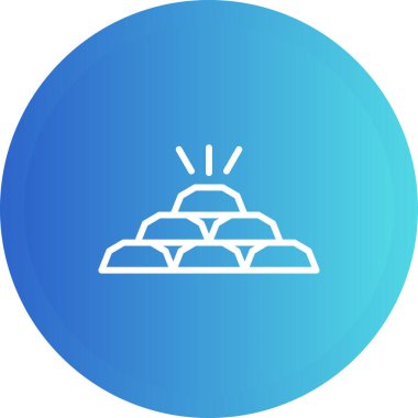 Altın web simgesi, basit vektör illüstrasyonu