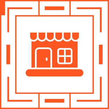 mağaza web simgesi, basit vektör illüstrasyonu