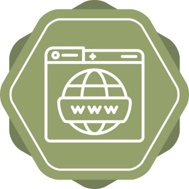 Web sitesi simgesi, vektör illüstrasyonu basit tasarım