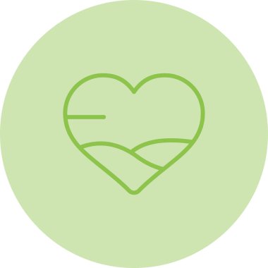 kalp ağı simgesi basit illüstrasyon 