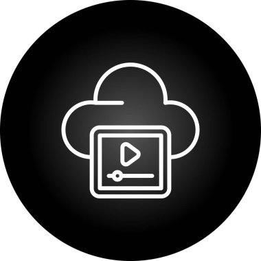 Video sunucu simgesi moda biçiminde 