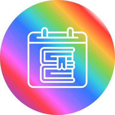 Takvim simgesi, vektör çizimi 