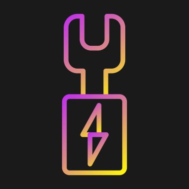 Kablo Terminalleri simgesinin vektör illüstrasyonu