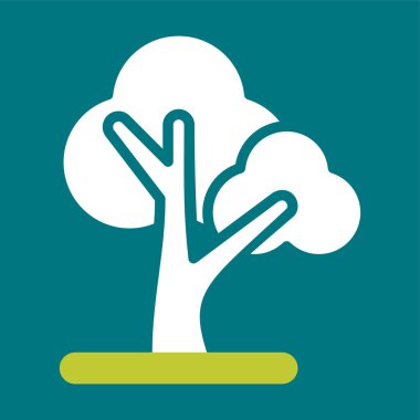 ağaç web simgesi, basit vektör illüstrasyonu 