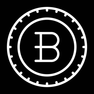 Bitcoin simgesi, vektör illüstrasyonu. Kripto para birimi sembolü 