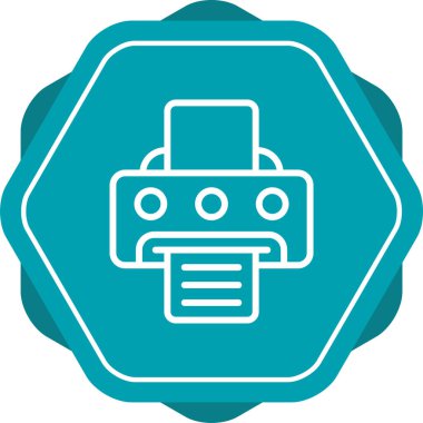 Yazıcı. Web simgesi basit tasarım