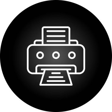 Office yazıcı simgesini, vektör çizim