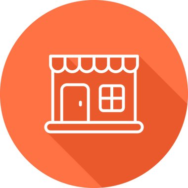 mağaza web simgesi, basit vektör illüstrasyonu