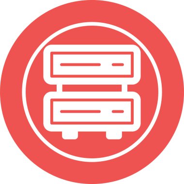 Sunucu web simgesi, vektör çizim