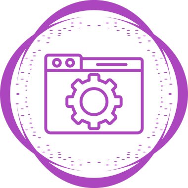 Web tarayıcı simgesi, vektör illüstrasyonu basit tasarım