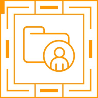 Kişisel Dizin simgesi, vektör illüstrasyonu   