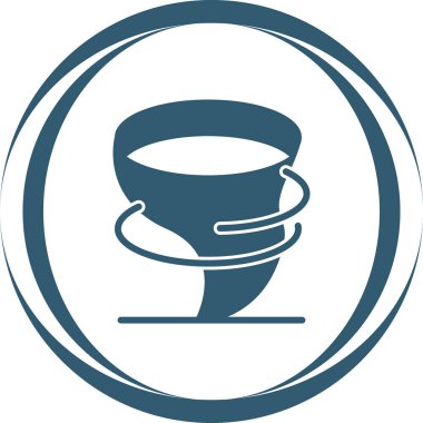 Tornado web simgesinin basit doğrusal çizimi