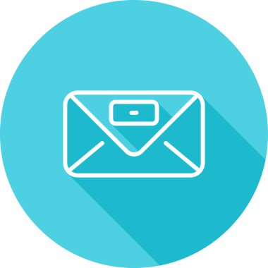 Damga simgesiyle Zarfın vektör illüstrasyonu