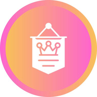 Banner simgesinin vektör illüstrasyonu