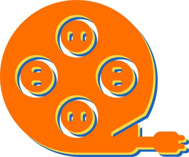 Uzantı Cord simgesinin vektör illüstrasyonu