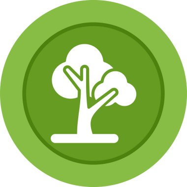 ağaç web simgesi, basit vektör illüstrasyonu 