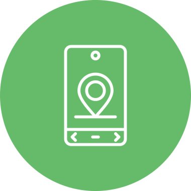 Pin Konum web simgesi, basit vektör illüstrasyonu