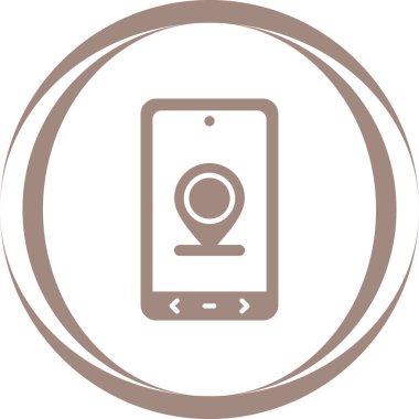 Pin Konum web simgesi, basit vektör illüstrasyonu