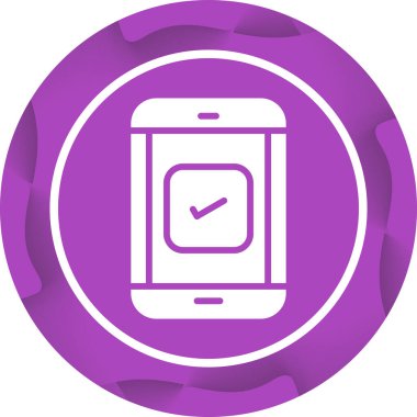 Kendini Kontrol Et web simgesi vektör illüstrasyonu