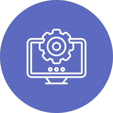 Ayarları satırı simgesi, vektör çizim 