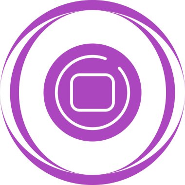 Çember Web simgesi vektör illüstrasyonunu durdur