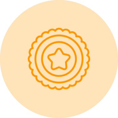 Rozet web simgesi, basit vektör illüstrasyonu