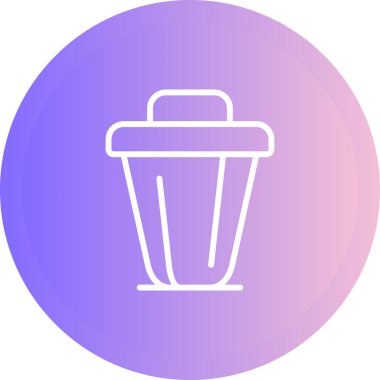 Çöp kutusu. Web simgesi basit illüstrasyon