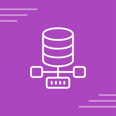 veritabanı. Web simgesi basit illüstrasyon 