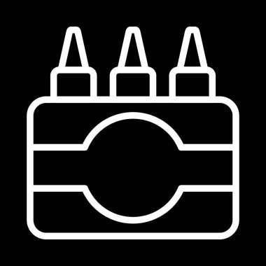 Pastel boyalar web simgesinin vektör illüstrasyonu