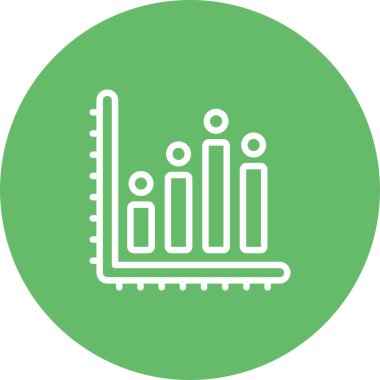 Çubuk Grafik simgesi, vektör illüstrasyonu basit tasarım