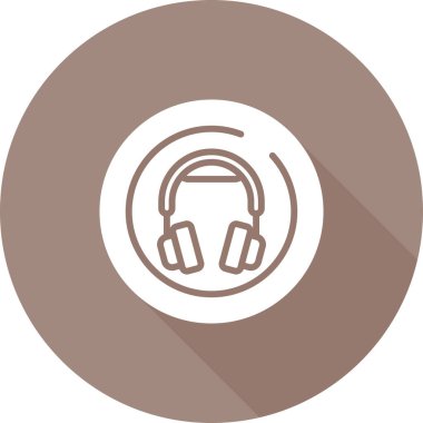 kulaklık simgesi web basit illüstrasyon