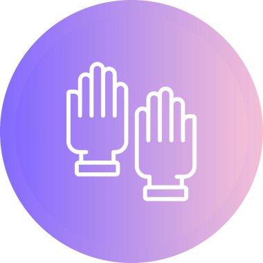 kauçuk eldiven simgesi web basit illüstrasyon