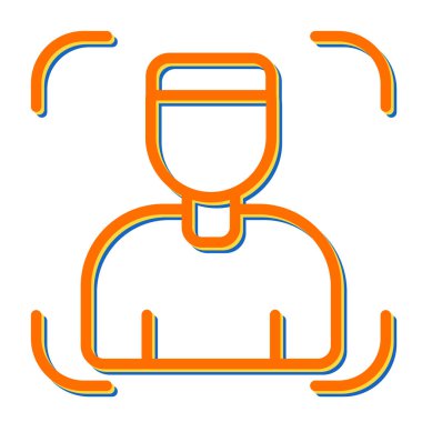 Fotoğraf Portresi simgesi, vektör illüstrasyonu basit tasarım