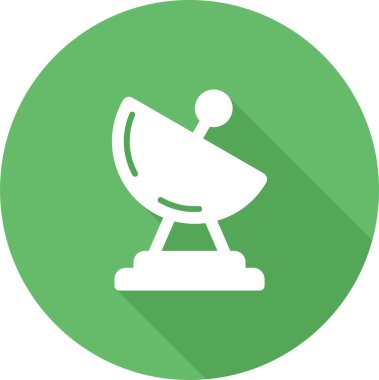 Uydu Tabağı web simgesi, basit vektör illüstrasyonu