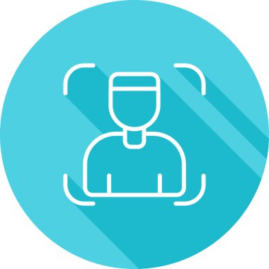 Fotoğraf Portresi simgesi, vektör illüstrasyonu basit tasarım