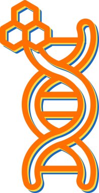 DNA yapısı simgesi. Web illüstrasyonu