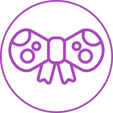 kurdeleli yay simgesi, web illüstrasyonu